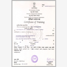 Govt. of India: SIDO certificate-star trace
